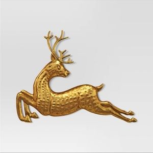 Metallic Leaping Deer Christmas Wall Decor Gold - Wondershop